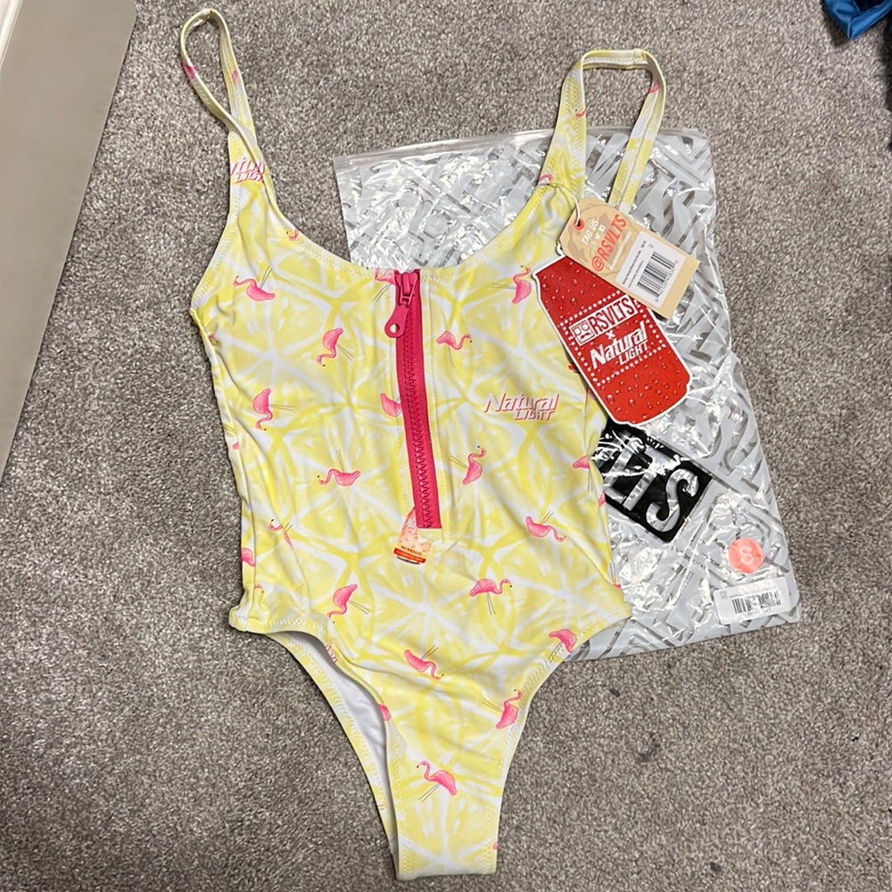 NEW WITH TAG RSVLT NATURAL LIGHT SWIM SUIT